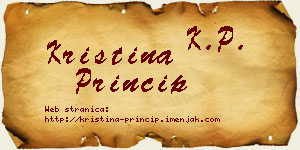 Kristina Princip vizit kartica